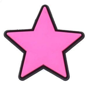 Pink Star croc charm